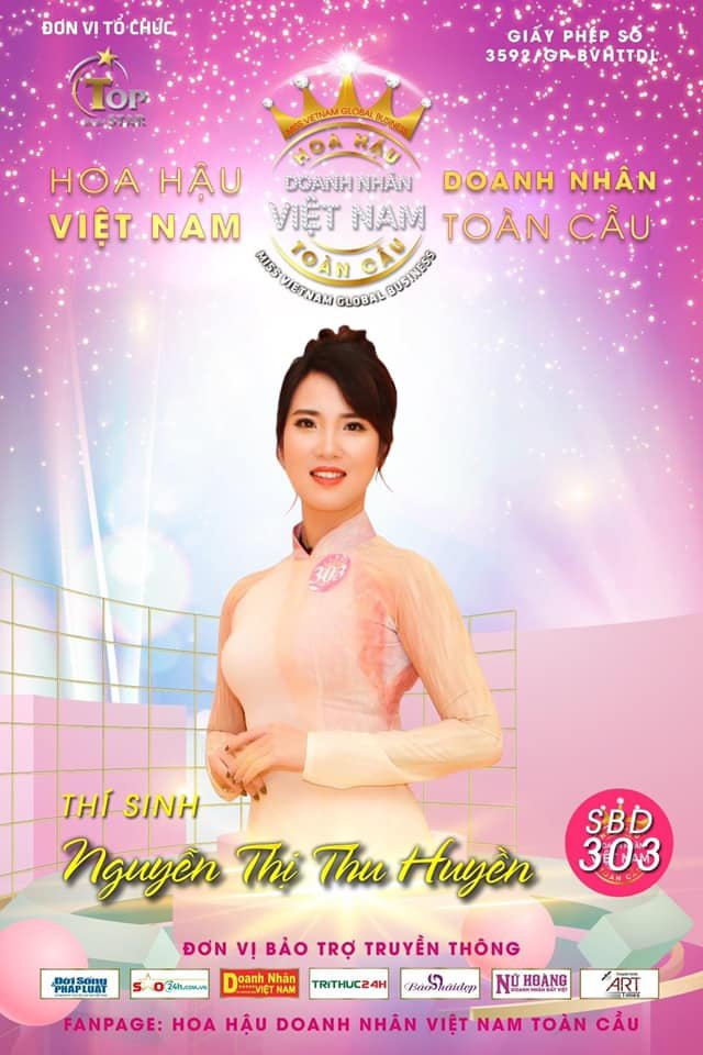 Nguyễn Thị Thu Huyền tham gia cuộc thi Hoa hậu Doanh nhân